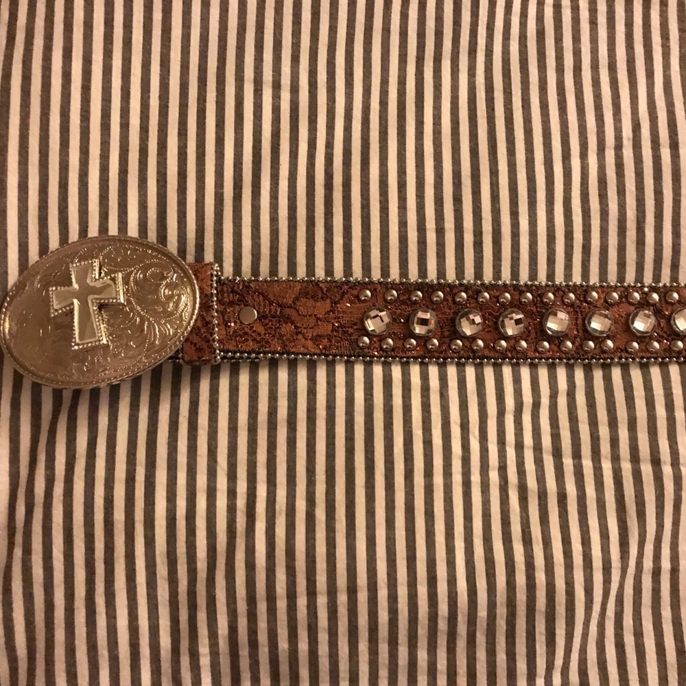 Blazin Roxx Brown Bedazzled Belt - Picture 5 of 5